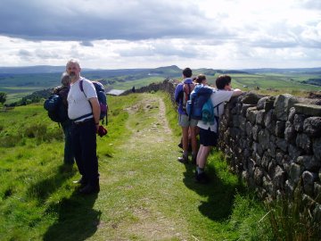 Roman Wall overlooking Crag Lough
